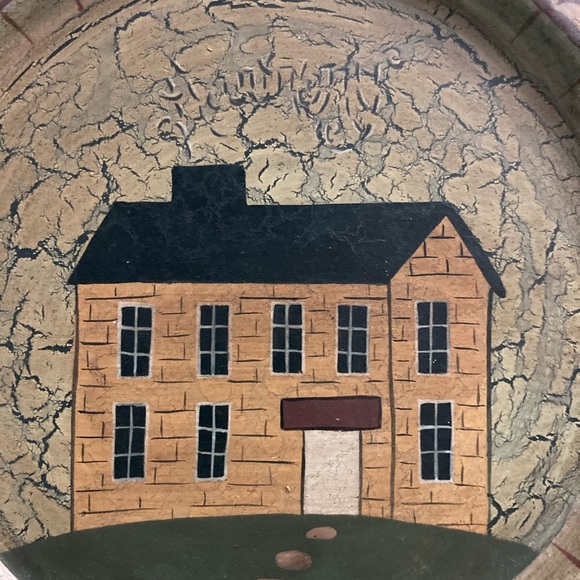 Two Wooden Hand-painted Plates Wall Hangers - Picture 5 of 8